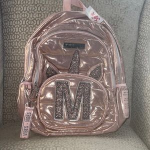 Justice‎ rose gold initial M
